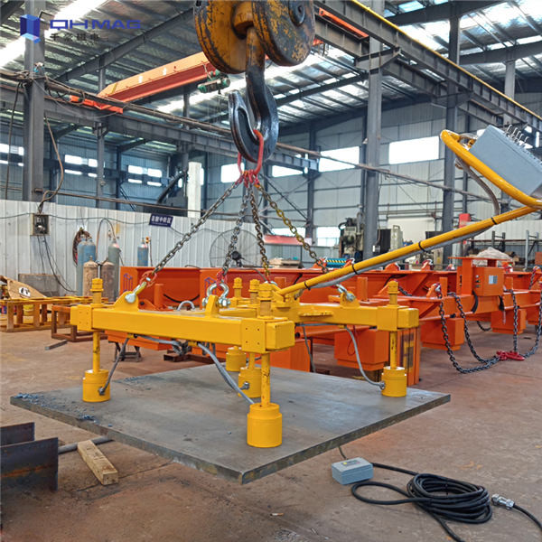 10 Ton Double Beam Sheet Metal Magnetic Lifter 240V Overhead Crane